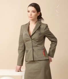 Elegant jacket made of textured cotton