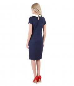 Midi dress made of brocade jersey with pockets