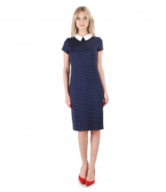 Midi dress made of brocade jersey with pockets