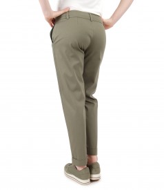 Elegant pants made of textured cotton