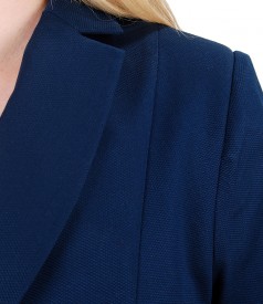 Textured cotton jacket with fringe