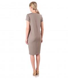 Viscose dress with side pockets