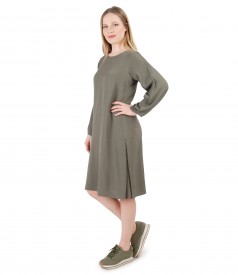 Viscose flaring dress