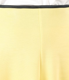 Elastic jersey flaring skirt