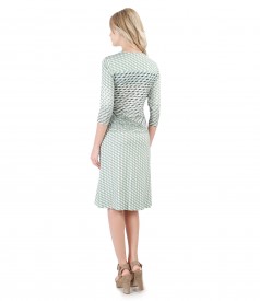 Elegant dress made of printed jersey