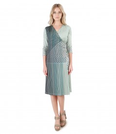 Elegant dress made of printed jersey