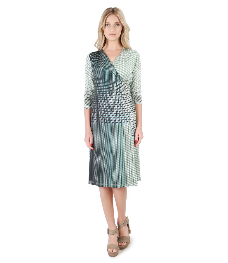 Elegant dress made of printed jersey