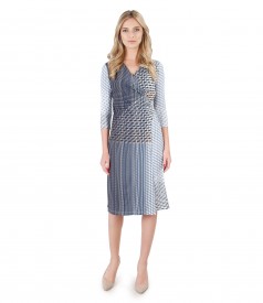 Elegant dress made of printed jersey