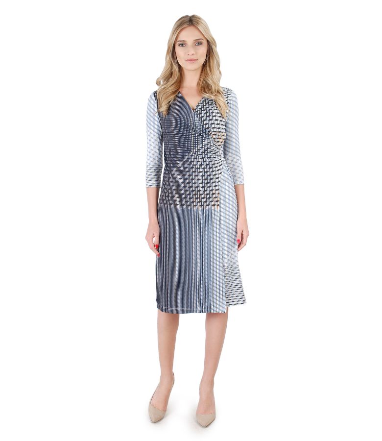 Elegant dress made of printed jersey