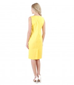 Textured cotton dress with pockets