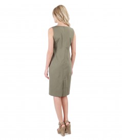 Textured cotton dress with pockets