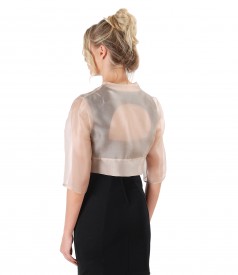 Elegant bolero made of organza silk