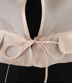 Elegant bolero made of organza silk