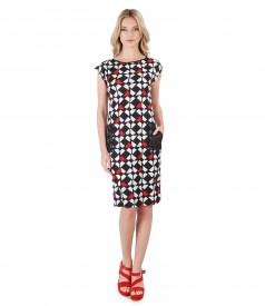 Elegant dress with geometric print