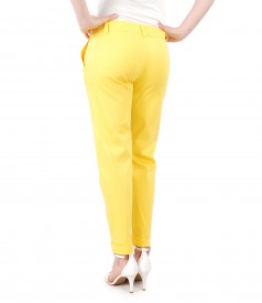 Elegant pants made of textured cotton