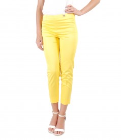 Elastic cotton skinny pants