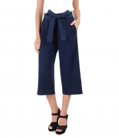 3/4 pants with waist belt