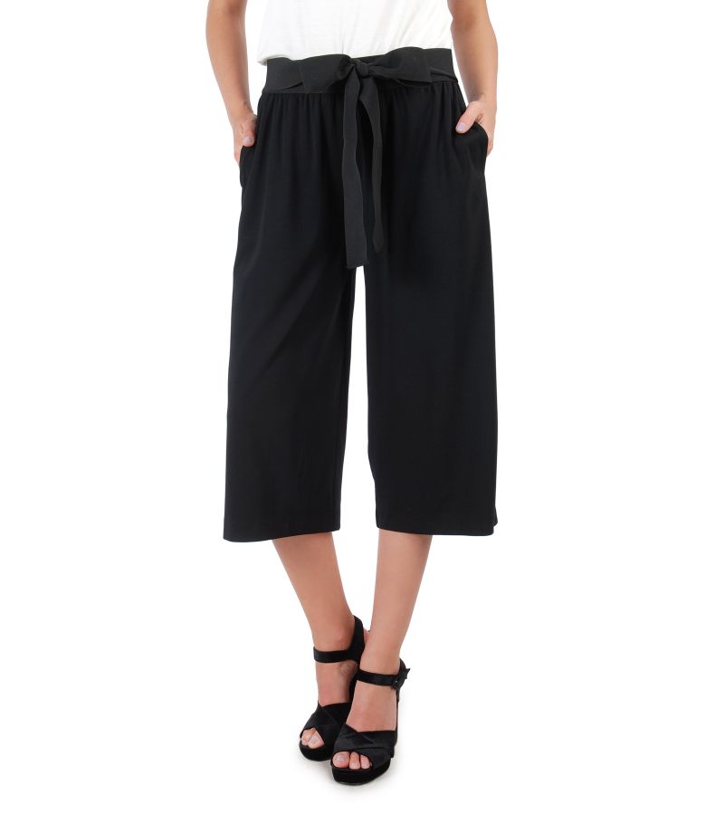 3/4 pants with waist belt