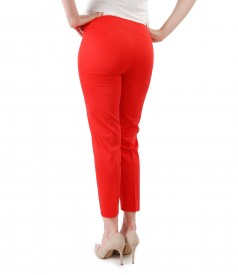 Elastic cotton skinny pants