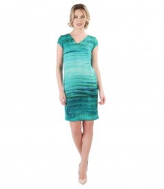 Casual dress with stripes print