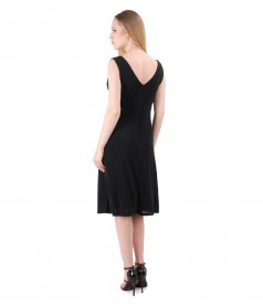 Elastic jersey dress embellished with crystals