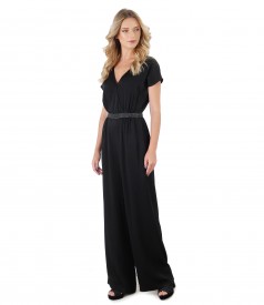 Viscose overall with pockets and trim