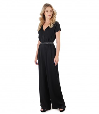 Viscose overall with pockets and trim