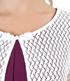 Lace bolero with cotton