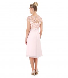 Elegant dress with floral lace