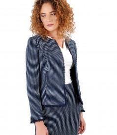 Elegant jacket with multicolor loops