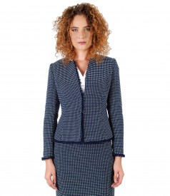 Elegant jacket with multicolor loops