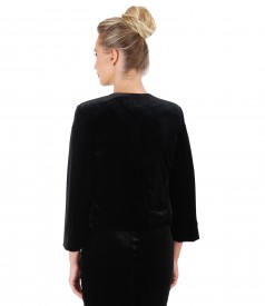 Elegant velvet bolero embellished with crystals