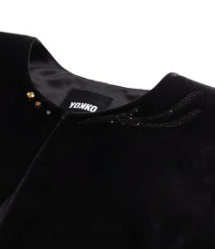 Elegant velvet bolero embellished with crystals