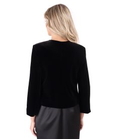 Elegant velvet bolero embellished with crystals