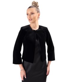 Elegant velvet bolero embellished with crystals