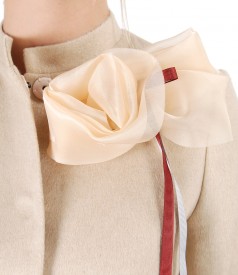 Elegant jacket with wool and cotton