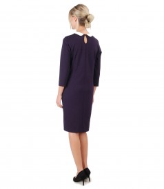 Midi dress made of jersey with lace corner print