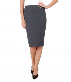 Midi skirt made of elastic fabric