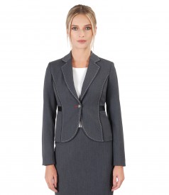 Office jacket made of elastic fabric