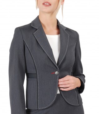 Office jacket made of elastic fabric