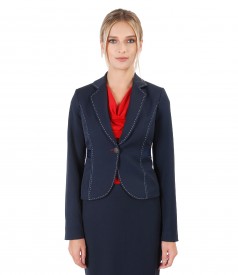 Office jacket made of elastic fabric