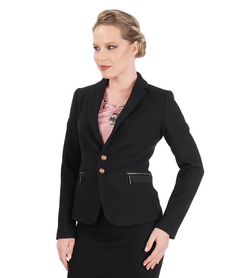 Textured fabric office jacket