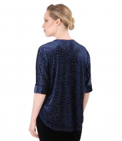 Evening butterfly blouse with front folds