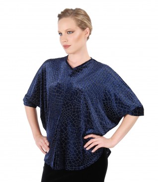 Evening butterfly blouse with front folds