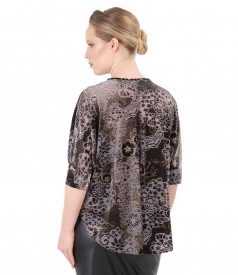 Evening butterfly blouse with front folds