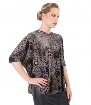 Evening butterfly blouse with front folds