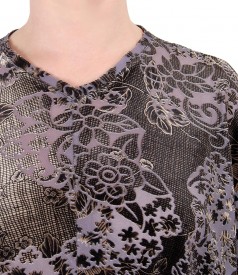 Evening butterfly blouse with front folds