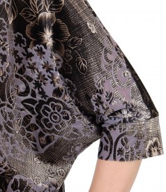 Evening butterfly blouse with front folds