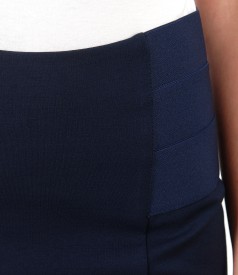 Tapered skirt made of elastic jersey with elastic trim