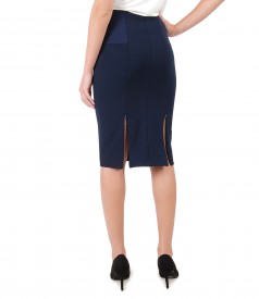 Tapered skirt made of elastic jersey with elastic trim